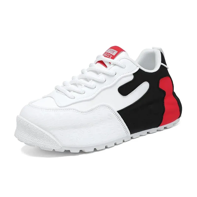 Fashion Men Shoes Casual Faux Leather Sneakers Brand Tenis Male Wedged Shoes Spring Summer Breathable Trainers Man Gym Run Shoes — image 5
