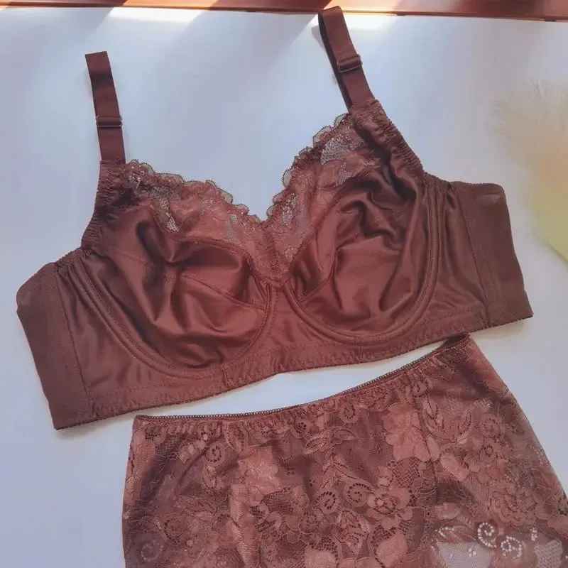 B C D E F G Bra And Panty Sets Underwear Lace Lingerie Set Thin Plus Size Clothing 2 Two Piece Adjustable Bras For Panties Women — image 4