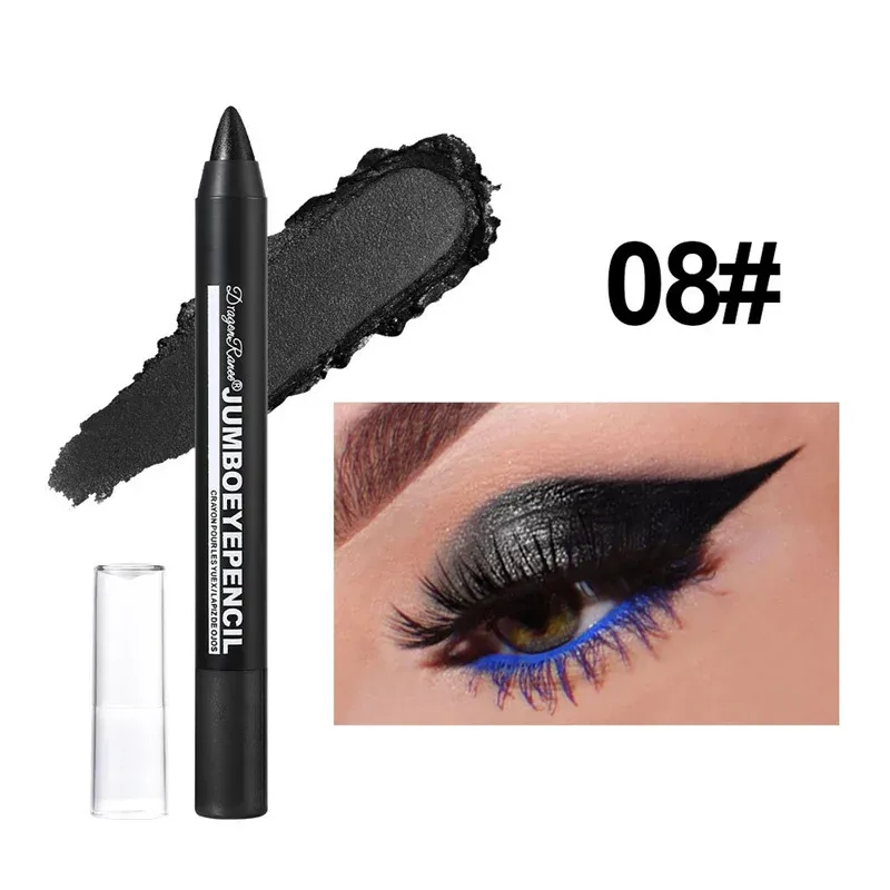 Smoky Green Eyeshadow Pencil Waterproof Pearlescent Metallic Glitter Eye Shadow Stick Highlighter Pen Eye Makeup Tools 12 Colors