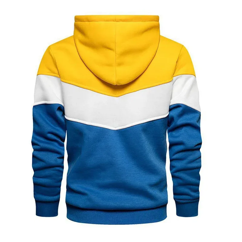 Spring Autumn Fashion splicing Men's Hoodies long sleeve Casual Hoodies Sweatshirts Sweatshirt men tops Pullover — image 6
