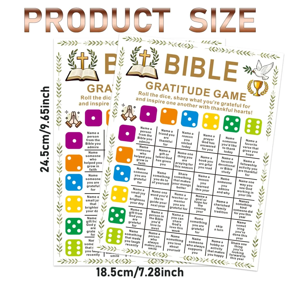 Bible Gratitude Games & Bible Dice Games (Without Dice) Christmas Party Games Christmas Cheerful Religious Game Style Adult — image 2