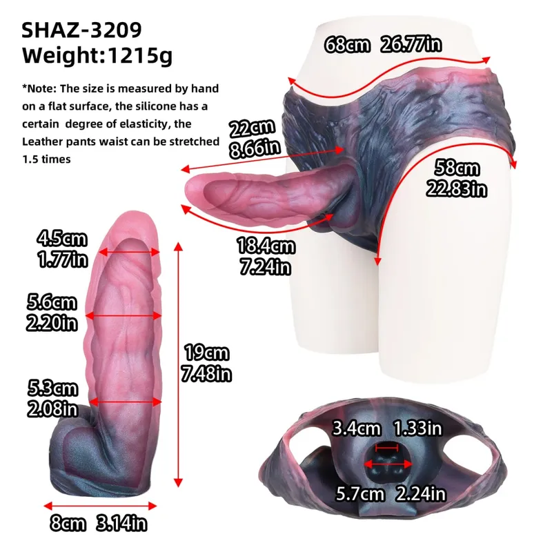 3D Horse Penis Shaped Wearable Cock Sleeve Gradient Color Skin-Friendly Liquid Silicone Adult Couple Intimate Sex Toys — image 21