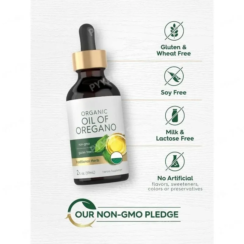 น้ำมันออริกาโนอินทรีย์หยดของเหลวมังสวิรัติอาหารเสริมสมุนไพรสุขภาพ Non-GMO ปราศจากกลูเตนทุกวันโภชนาการสนับสนุน 60ml ต่อขวด