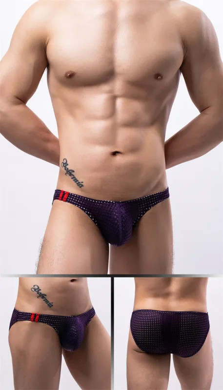 Slip da uomo Estate Traspirante Fori Intimo U Convesso Sottile Vita bassa Slip intimo da uomo Slip Mutande Calzoncillos