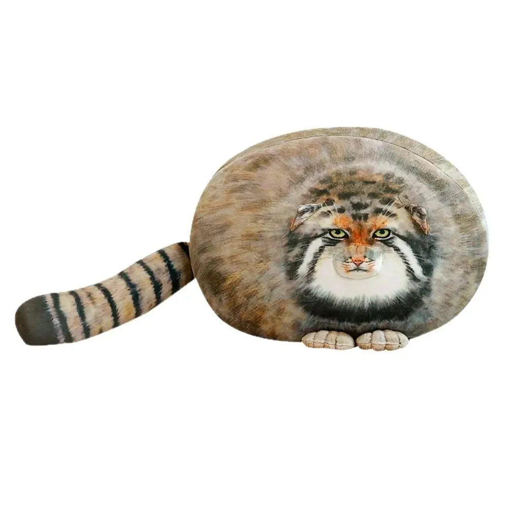 Fierce Looking Super Soft Cat Lifelike Huggable Stuffed Cat Pillow Stretchy Adorable Simulation Cat Pillow Sofa Decor