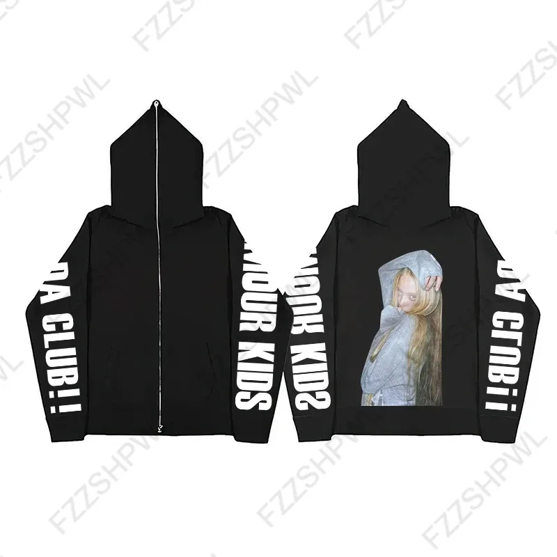 Y2K Retro Aesthetic Unisex Hoodie Loose Casual Fashion Chic Print Basic Sports Sweatshirt Grunge Punk Hip Hop Gothic Streetwear — image 4