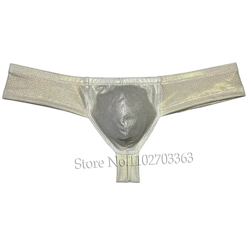 Cheeky Bikini Brief Men's Underwear Thong Contour Pouch Tangas Male Lingerie Bikini Briefs Beach Micro Underpants Soft Wet Look