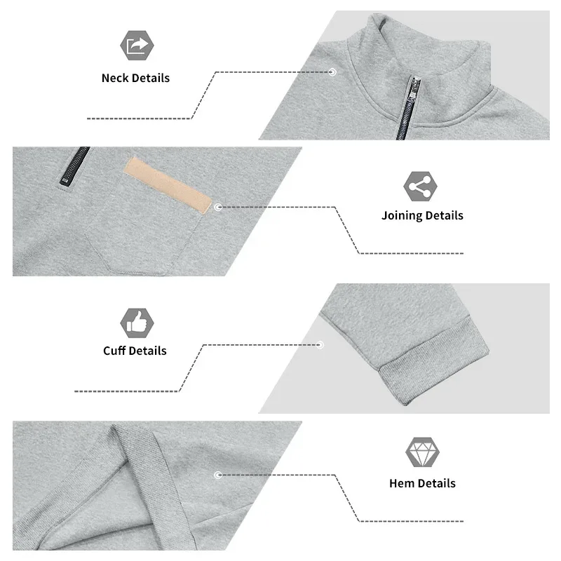 Men 2026 Autumn Winter Hot Item Fleece Lined Stand Collar Loose Vintage Sweatshirt Casual Commuter Fashion Male Daily Outerwear