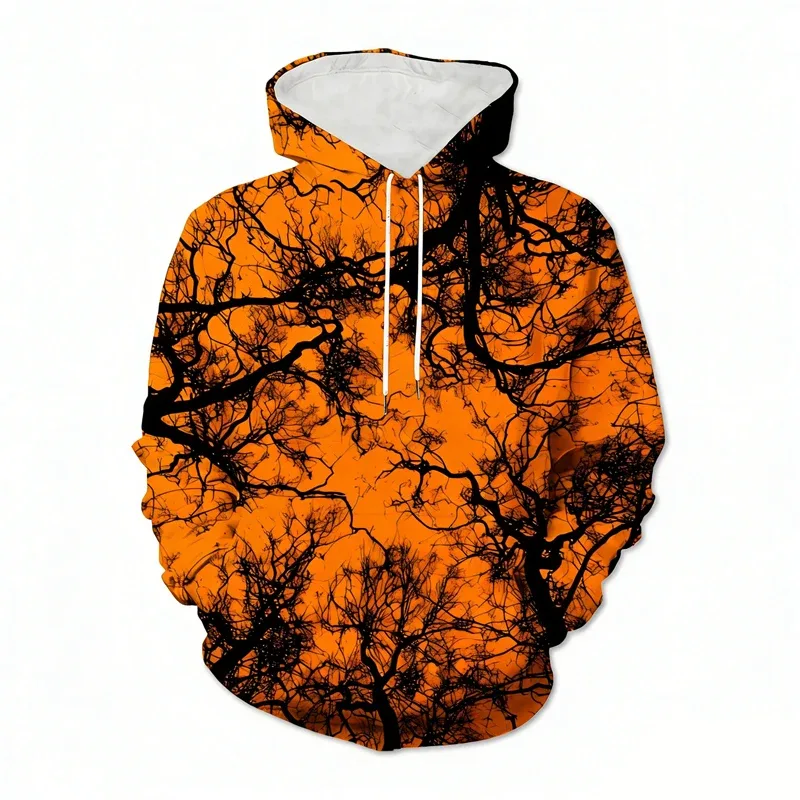 Multi Color 3d Printed Tree Hoodies Men Clothes Plants Pattern Sweatshirts Tops Outdoor Street Long Sleeve Pullover Hoodie — image 5