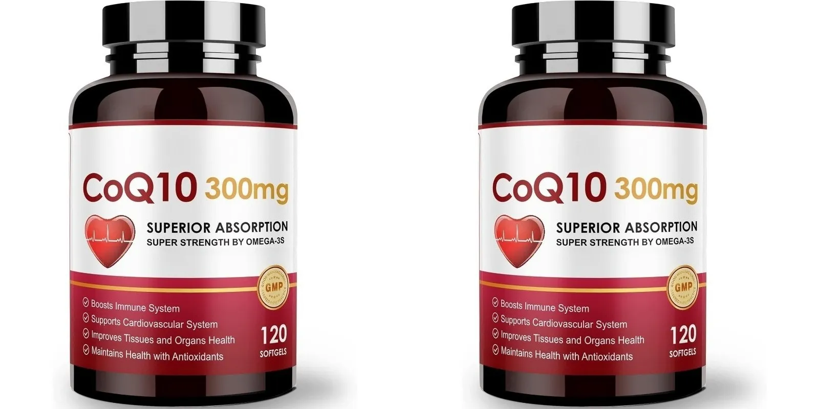 CoQ10 300mg Softgels with PQQ Omega-3 Coenzyme Q10 High Absorption Antioxidant Daily Energy Support Non-GMO 120 Count Adults — image 8