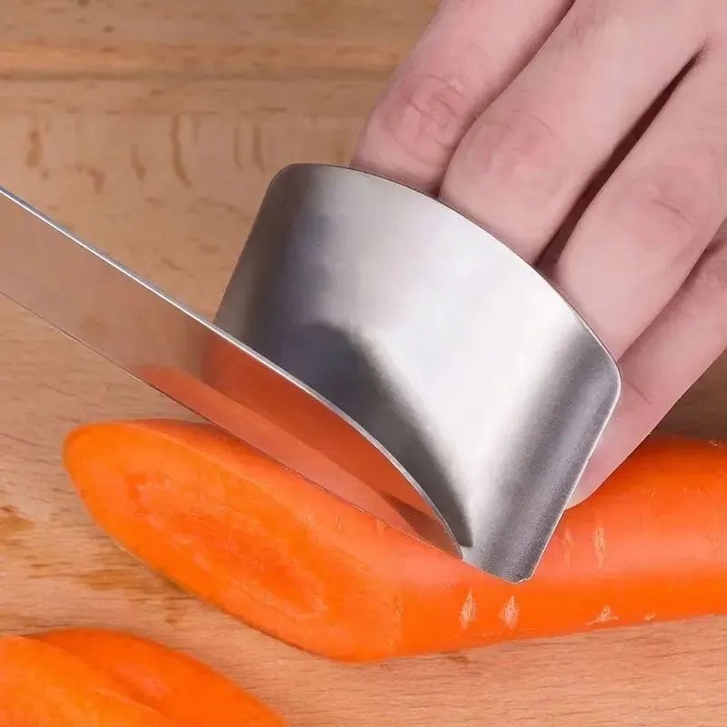 Stainless Steel Finger Protector Kitchen Knife Cutting Cooking Finger Protector Safe Kitchen Durable Chop Shield Cut Gadget — image 1