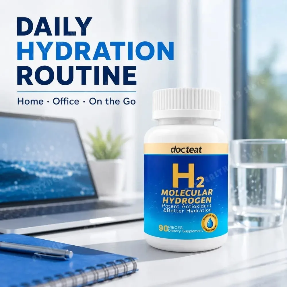 90pcs H2 Molecular Hydrogen Water Tablets with Magnesium 160mg Effervescent Drink Supplement for Travel Gym Home Hydration — image 4