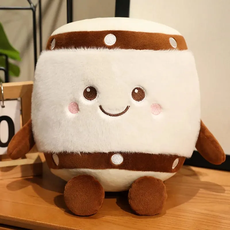 New Musical Instrument Doll Piano Pipa Pillow Cushion Brown Guitar Drum Plush Toy Cute Kawaii Birthday Gift Children Home Decor
