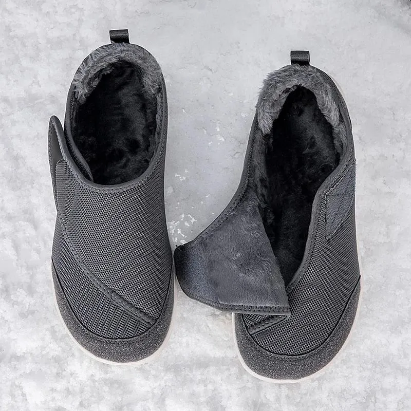 Winter Fur-lined Wide Box Toe Open Shoes for Elderly Men Women Diabetic Shoes Swollen Foot Fat Orthopedics Hallux Valgus Bunion — image 3
