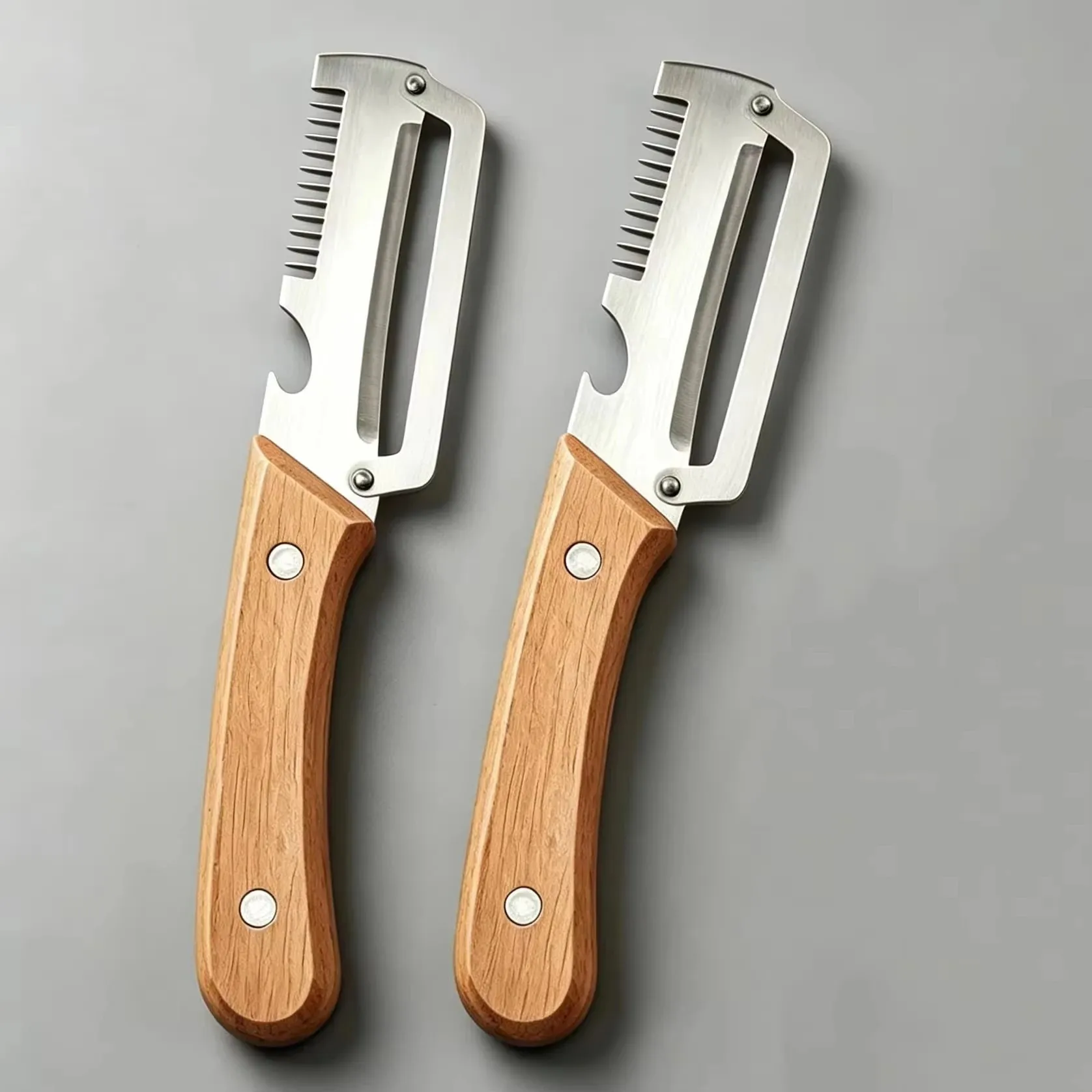 2PC Set Stainless Steel Multifunctional Kitchen Slicer Sharp Cutting Tool For Home Green Onion Cabbage Shredder Vegetable Peeler
