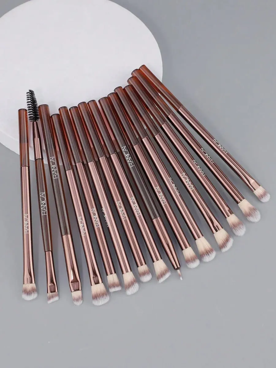 15Pcs Professional Eye Makeup Brushes Set Soft Bristles Eyeshadow Blending Eyebrow Eyeliner Brush Cosmetic Make‑up Kit — image 3