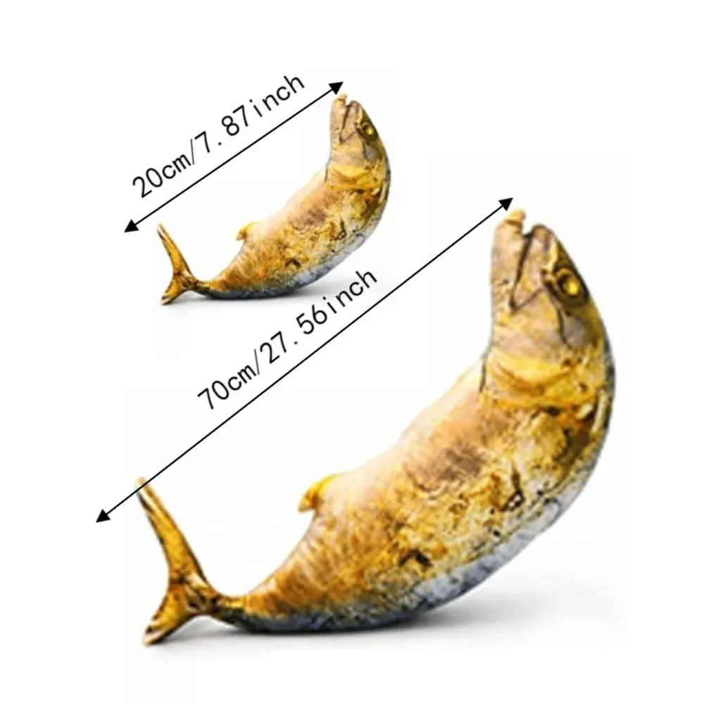 Gifts Realistic Mackerel Plush Pillow Plush Soft Stuffed Fish Plush Toy Mackerel-shaped Cat Toy Sofa Bed Decor