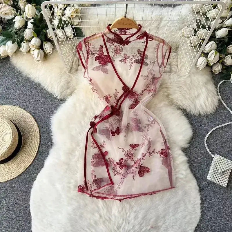 Woman Plus Size Sexy V-Neck Strap Dress Lace Trim Slim Short Dress Women Fashion Comfortable Dress Party Hotsweet — image 18