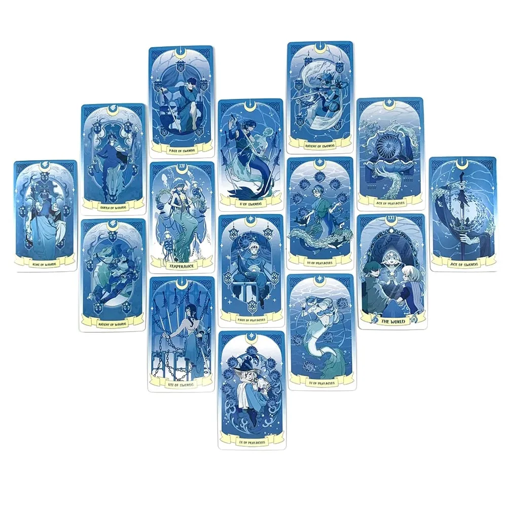Sea in Moonlight Tarot Cards 78 Card English Version Divination Board Games Perfect for Emotional Healing & Intuitive Reading — image 4