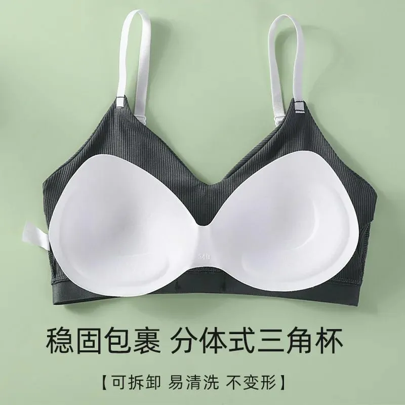 Women's Contrast Color Bra and Panty Set Deep V Strap Back Lingerie 2026 — image 5