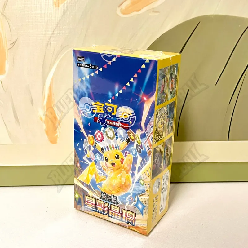 Оригинальный пакет с драгоценными камнями Pokemon Scarlet Violet Vol6, тонкая коробка TCG, коллекционные боевые коллекционные карточки, упрощенная китайская версия, игрушки в подарок — image 2