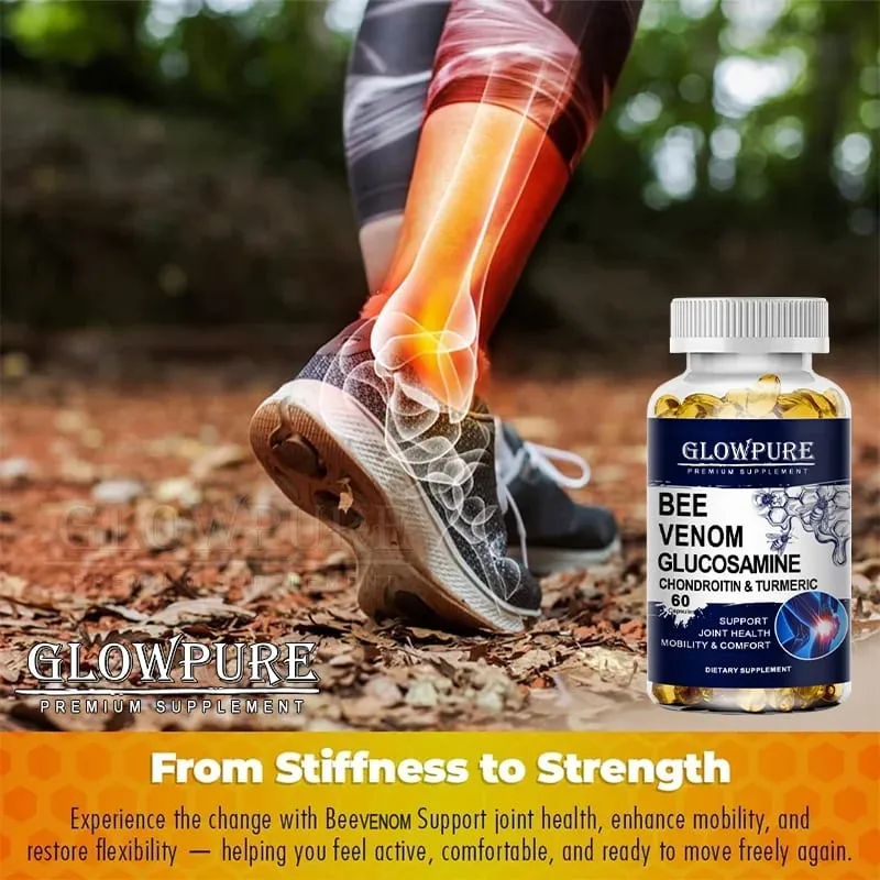 Bee Venom Extract Glucosamine & Turmeric Capsules for Joint & Muscle Health Enhanced Mobility Flexibility Comfort Supplement — image 3