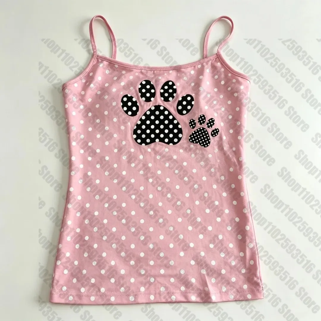 Grunge Clothes Y2k Tops Sexys Crop Top Women Aesthetic Harajuku Emo Cuteore Woman Clothing Women's Tanks & Camis Polka Dot Top