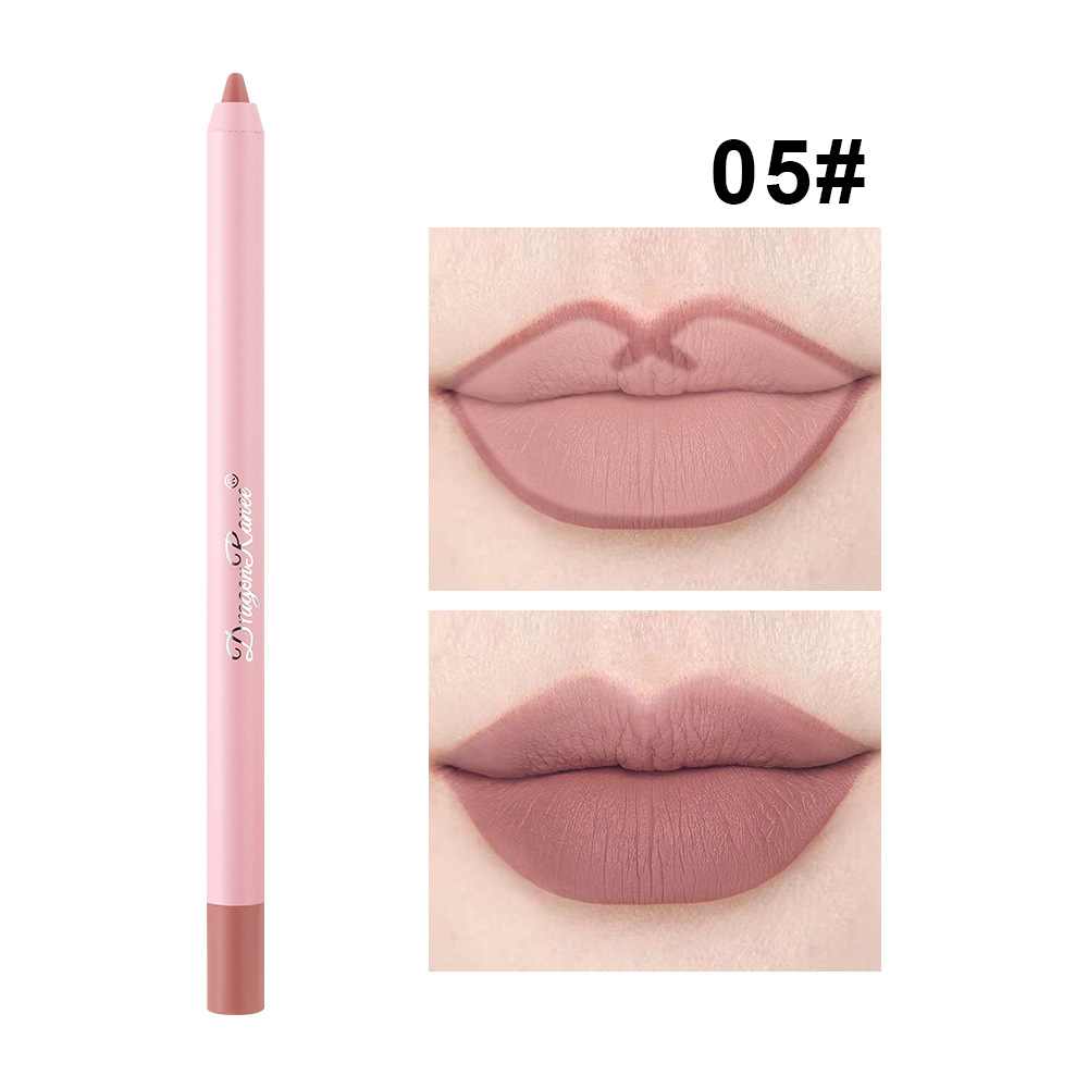 Pelapik Bibir Matte Kalis Air dalam Pes Kacang Warna Lip Plumping Gincu Pen Pelapik Bibir Tidak Pudar Kalis Air dan Peluh Tahan Lama Matte Lip Liner Pen Gincu Bibir Montok Satu Saat — image 12
