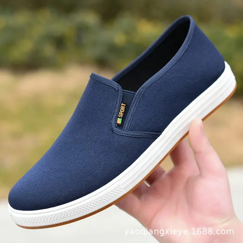 Ανδρικά πάνινα πάνινα παπούτσια Casual Slip-On Βουλκανιζέ ελαφριά ίσια παπούτσια Προσιτές τιμές Δωρεάν αποστολή — image 2