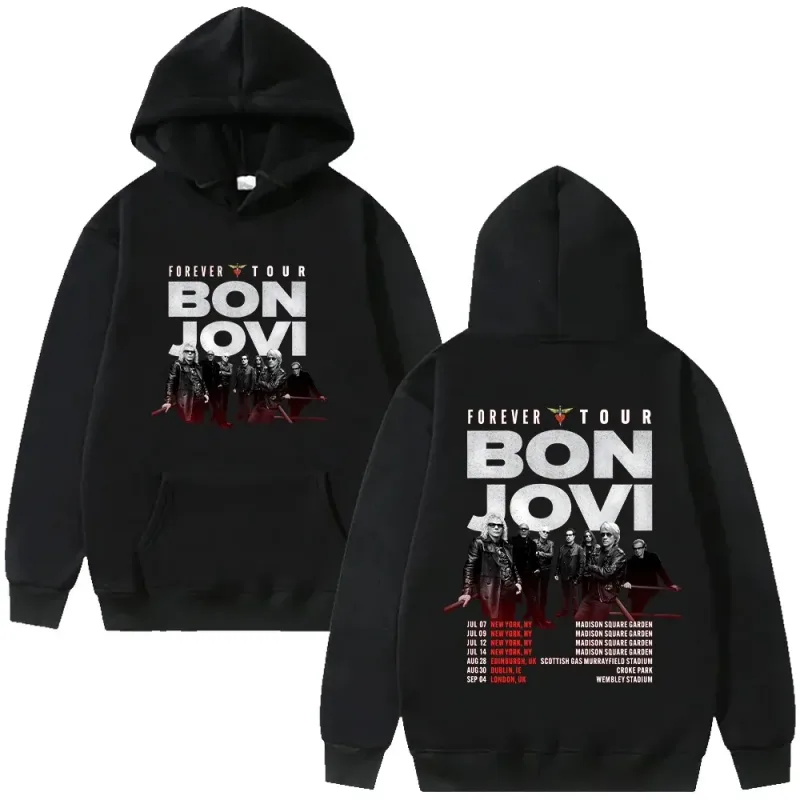 Bon Jovi Band Hoodies Bon Jovi Forever Tour Graphic Hoody Men Women Oversized Y2k Pullovers Fleece Warm Female Male Hoody Coats — image 15