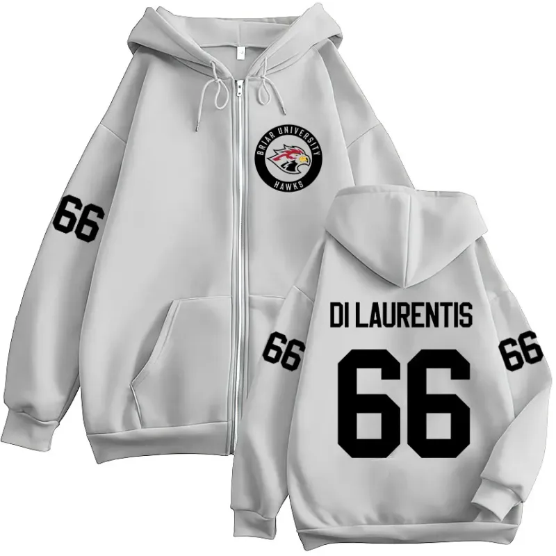 Di Laurentis 66 Off Campus Hockey Zipper Hoodies Men's Clothing Long Sleeves Zip Up Hooded Sweatshirt Jackets coats streetwear