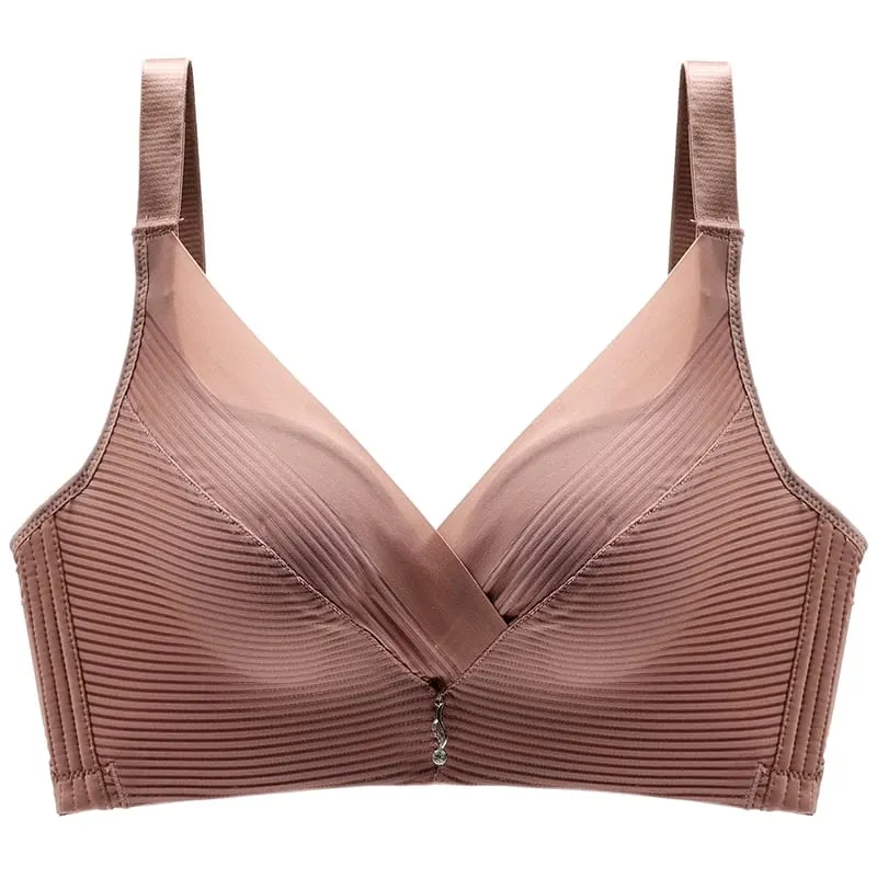 Bra Seksi untuk Wanita Bralette Push Up Lingerie Nyaman Nirkabel Pakaian Dalam Solid Wanita — image 10