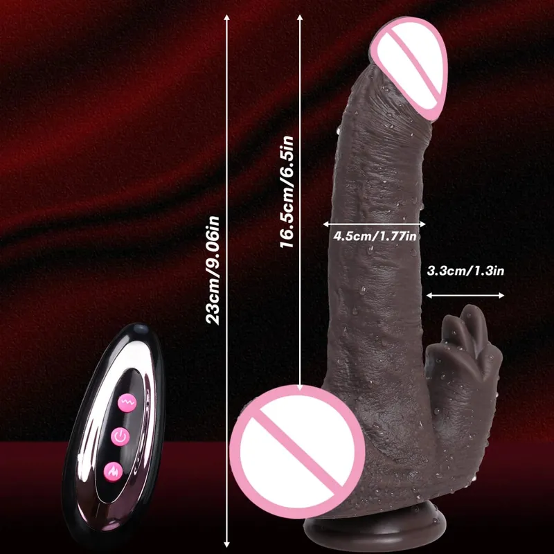 Realistic Tongue Lick Vibrator Dildo Telescopic Vaginal Penetration Masturbator Anal Plug Dildos Penis Heated Sex Toys For Women