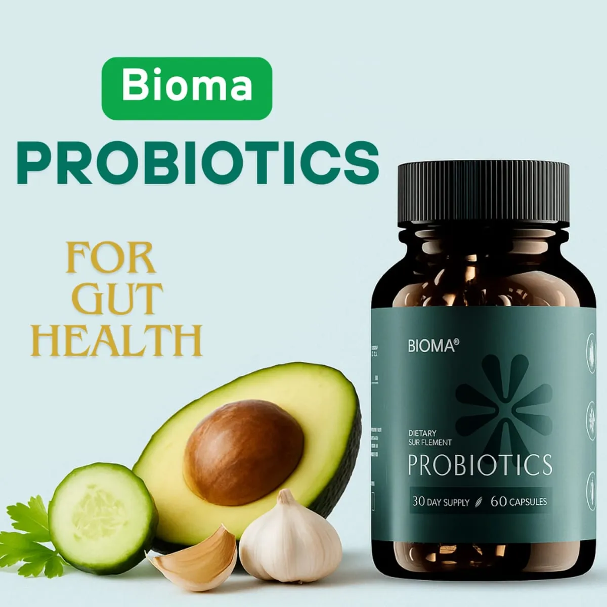 Digestive Health Probiotic Gut Support for Men & Women with Xylooligosaccharides Tributyrin & Bifidobacterium - 60 Capsules — image 2