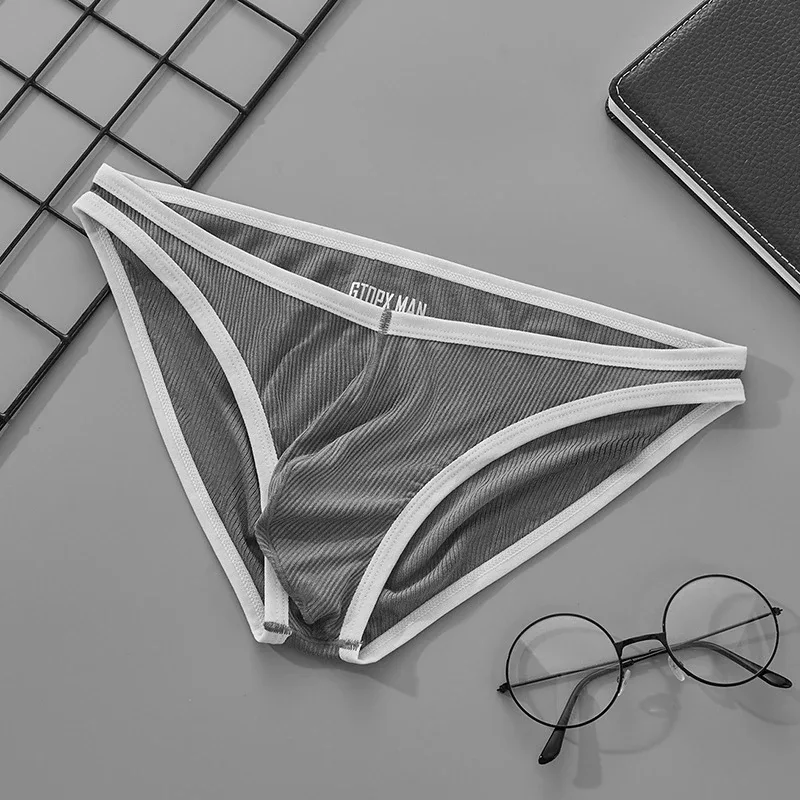 Men's Single Layer Briefs Ultra Thin U Convex Pouch Underwear Breathable Moisture Wicking Sexy Summer Panties — image 18