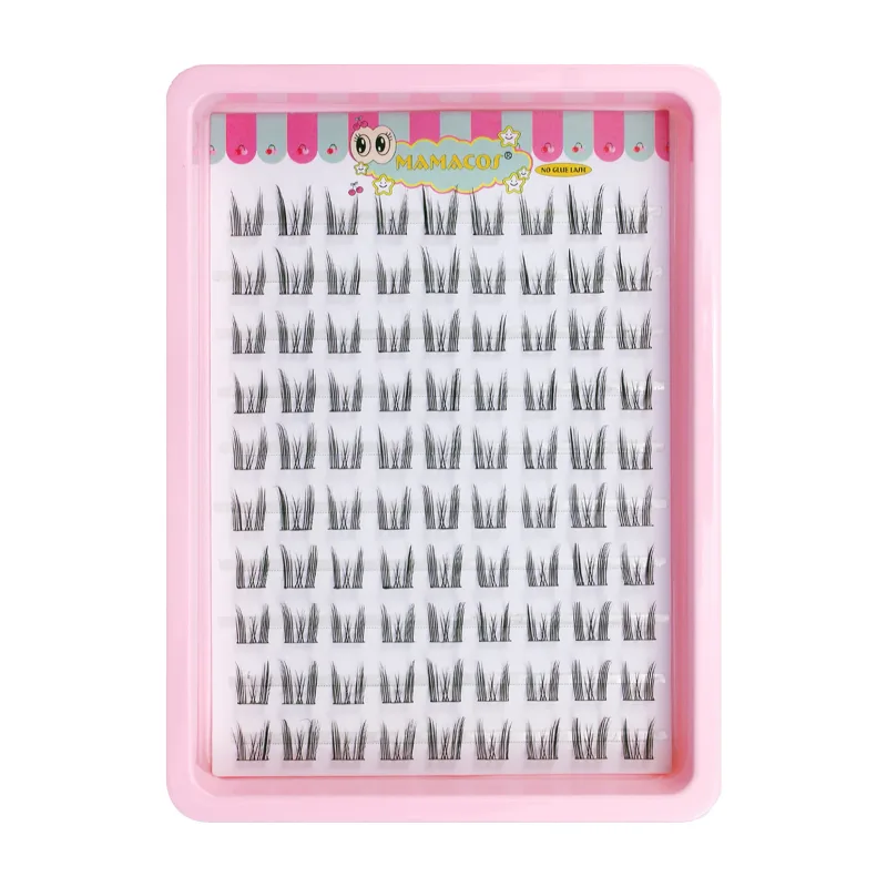 10 Rows Cat Eye Single Cluster Fake Eyelashes Natural Cosplay Makeup False Eyelashes Self-adhesive Natural Wispy Lash Extension — image 8