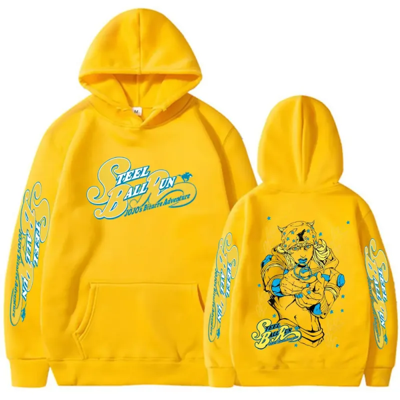 Anime Jojo Bizarre Adventure STEEL BALL RUN Jonathan Joestar Hoodies Men Women Clothing Hip Hop Oversized Hooded Sweatshirts — image 12