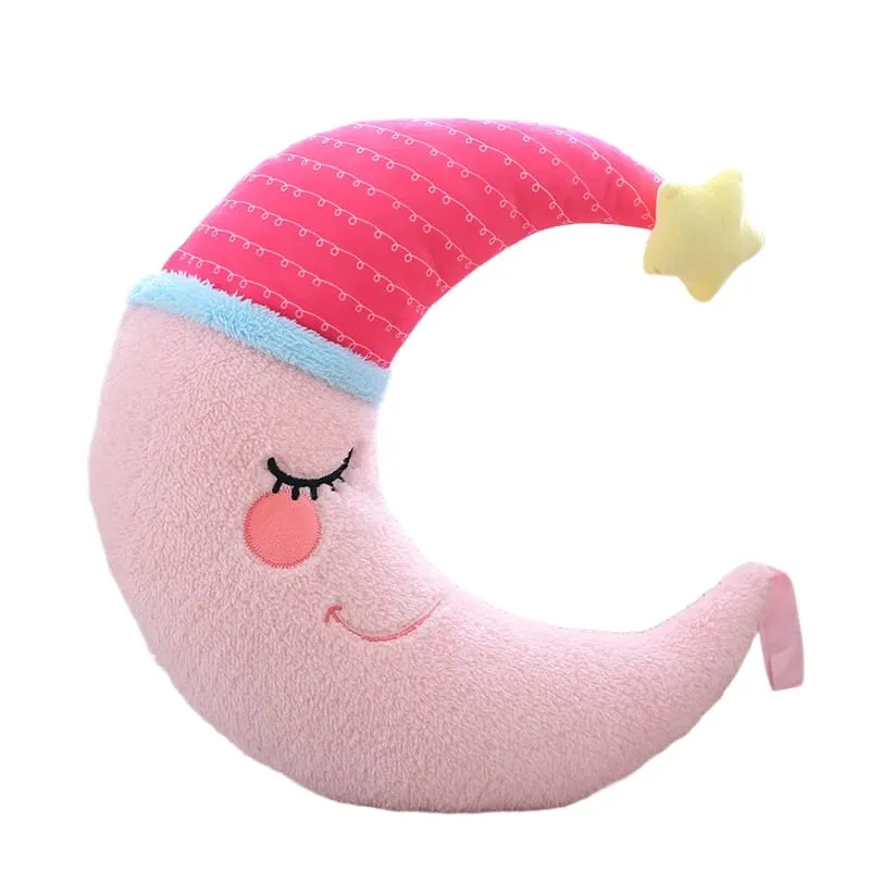 Fantastische Star Cloud Moon Rainbow Pluche Kussen Gevuld Sky Natuurlijk Kussen Geel Roze Blauw Verlegen Emotie Plushie Decoratie Cadeau — image 14