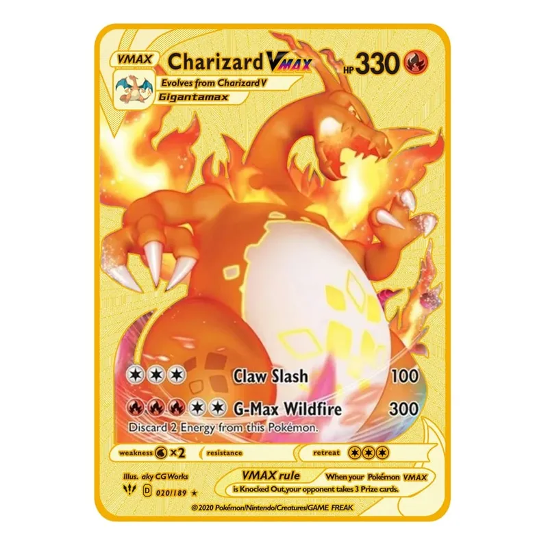 2026 NEW Pokemon Metal Card 10000 Points Arceus Charizard Super Card Golden English Mewtwo Vmax GX EX Anime Collection Card Gift — image 9