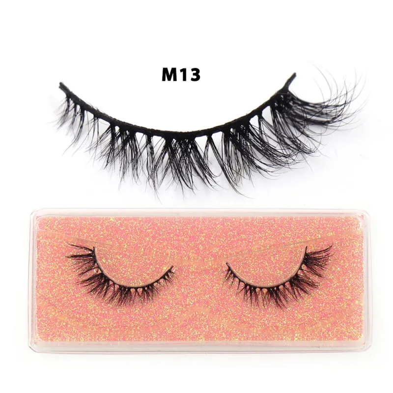 Short Natural 3D Mink Lashes Fluffy Wispy Fake Eyelashes Crisscross False Lashes Eyelash Extension Makeup — image 42