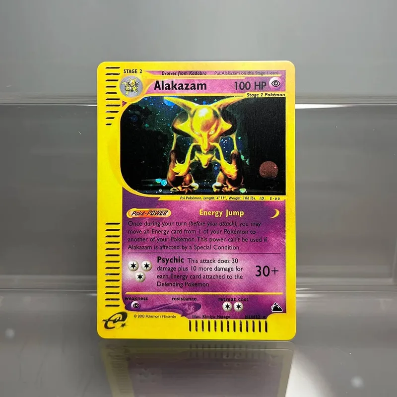 PKM 카드 Steelix Alakazam Scizor 싱글 호일 카드 Raichu Slowking 게임 컬렉션 카드 PTCG 프록시 카드 Aquapolis 시리즈