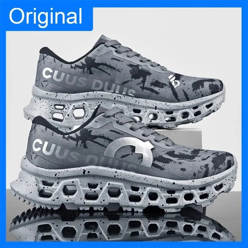 Men Sneakers High-quality Mesh Breathable Hollow Out Soft Sole Rebound Anti Slip Marathon Sports Shoes Comfort Outdoor Running — image 2