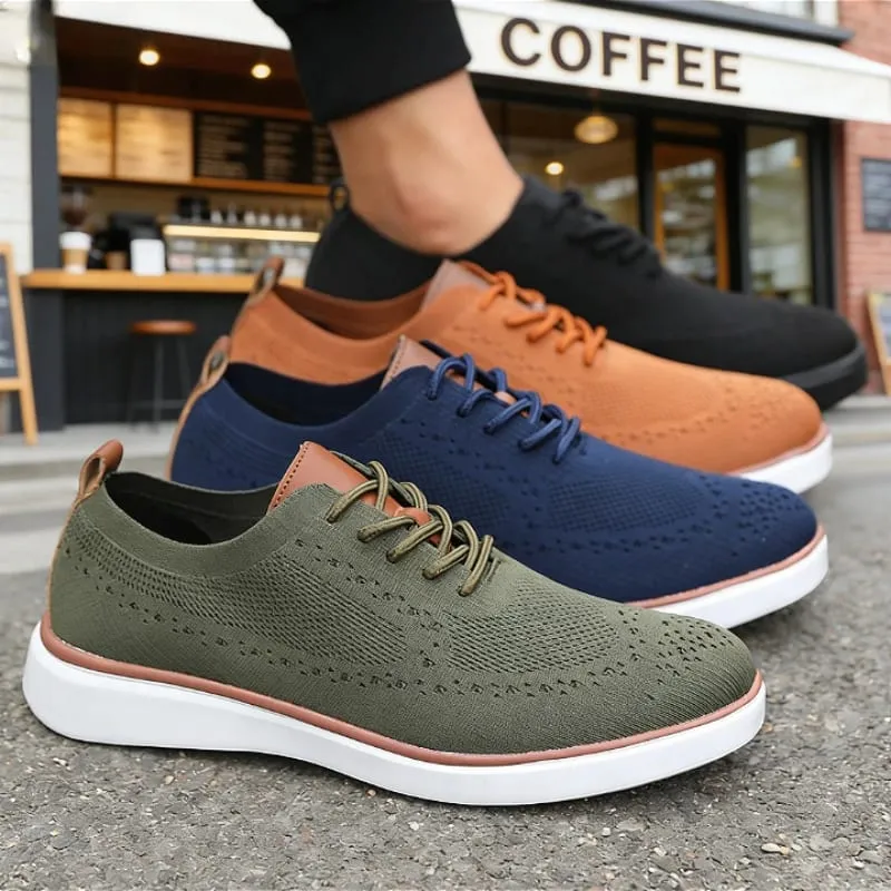 New Classis Men's Causal Shoes Mesh Breathable Non Slip Walking Shoes Fashion Soft Sole Stylish Sneakers Tennis Flat Shoes Men — image 4