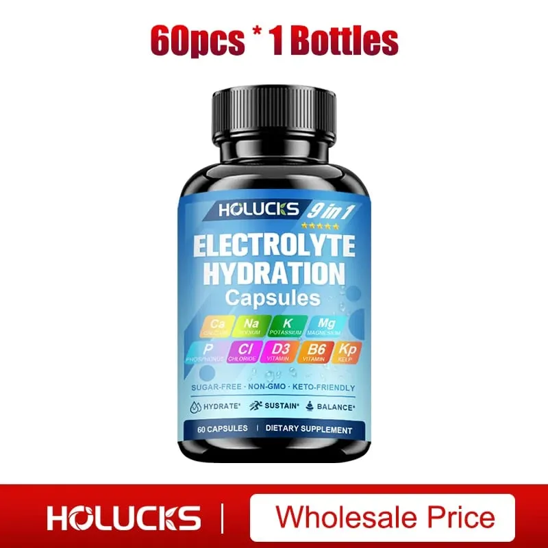 Electrolyte Hydration Capsules Workout Recovery & Muscle Support Energy Production for Fluid Balance