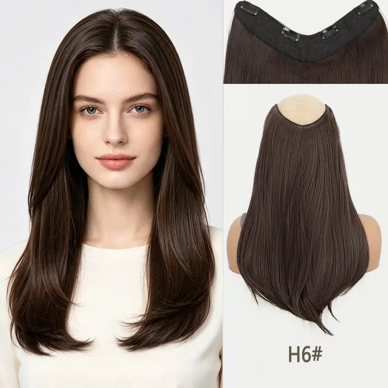 18Inch Synthetic Long Straight Hair Extension 4 Clips Increase Volume Heat-resistant Fake Fashion Hairpiece for Women Daily — image 10