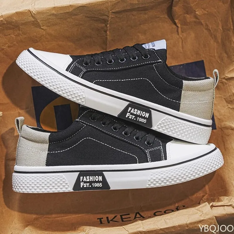 Summer fashionable comfortable canvas shoes new breathable versatile board shoes men soft soled simple lace up men's shoes — image 2
