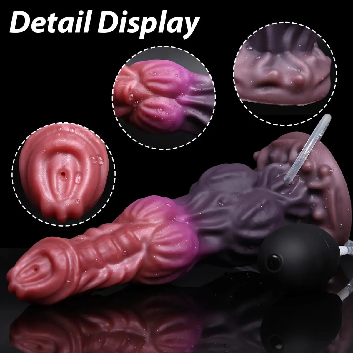 Ejaculation Monster Dildo Soft Silicone Penis Inflatable Big Knot Dildos Squirting Strong Sucker Dick Sex Toy for Women Men 18+ — image 4