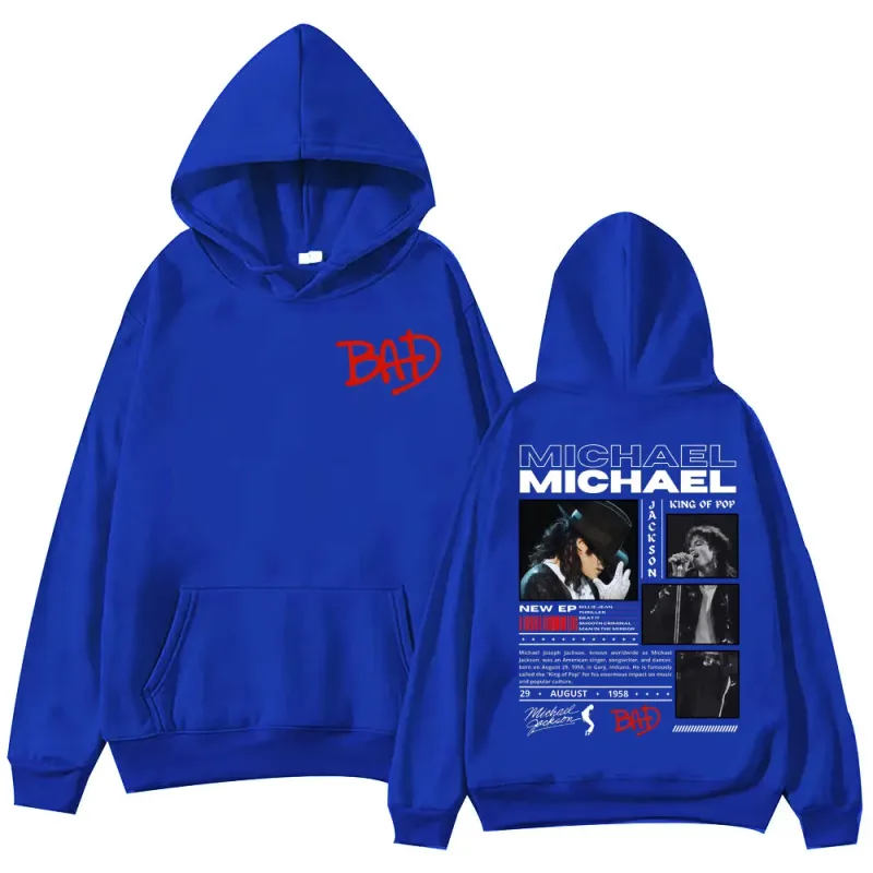 90's Rock Singer Michael Jackson Merch Hoodies Fashion Vintage Hooded Sweatshirts Men Women Casual Loose Pullovers Streetwear — image 11