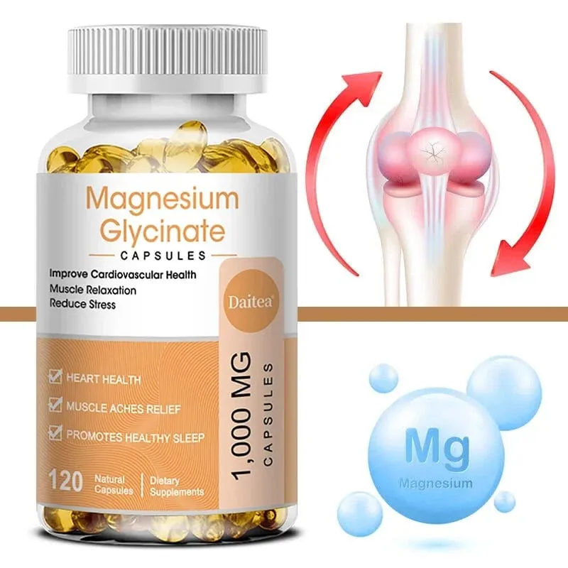 Magnesium Glycinate Capsules - Tumutulong sa Stress Muscle Sleep Joints Bones Immune at Cardiovascular Health — image 2