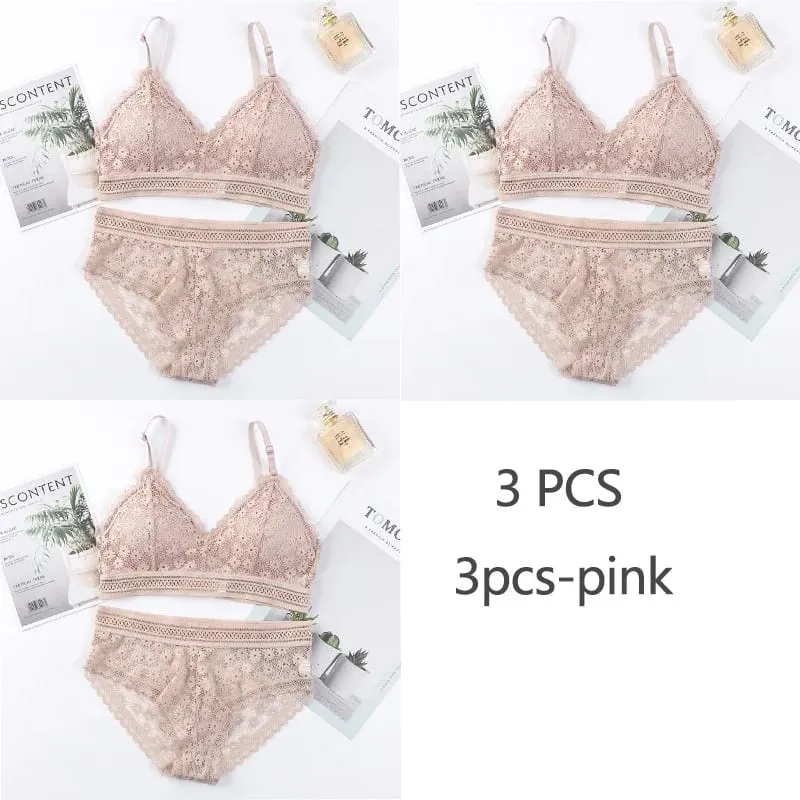 Σετ Σουτιέν 3 τεμαχίων Σέξι δαντέλα Beauty back κοστούμι Εσώρουχα Συγκεντρώστε απρόσκοπτη γυναικεία εσώρουχα Εσώρουχα Άνετα εσώρουχα — image 16
